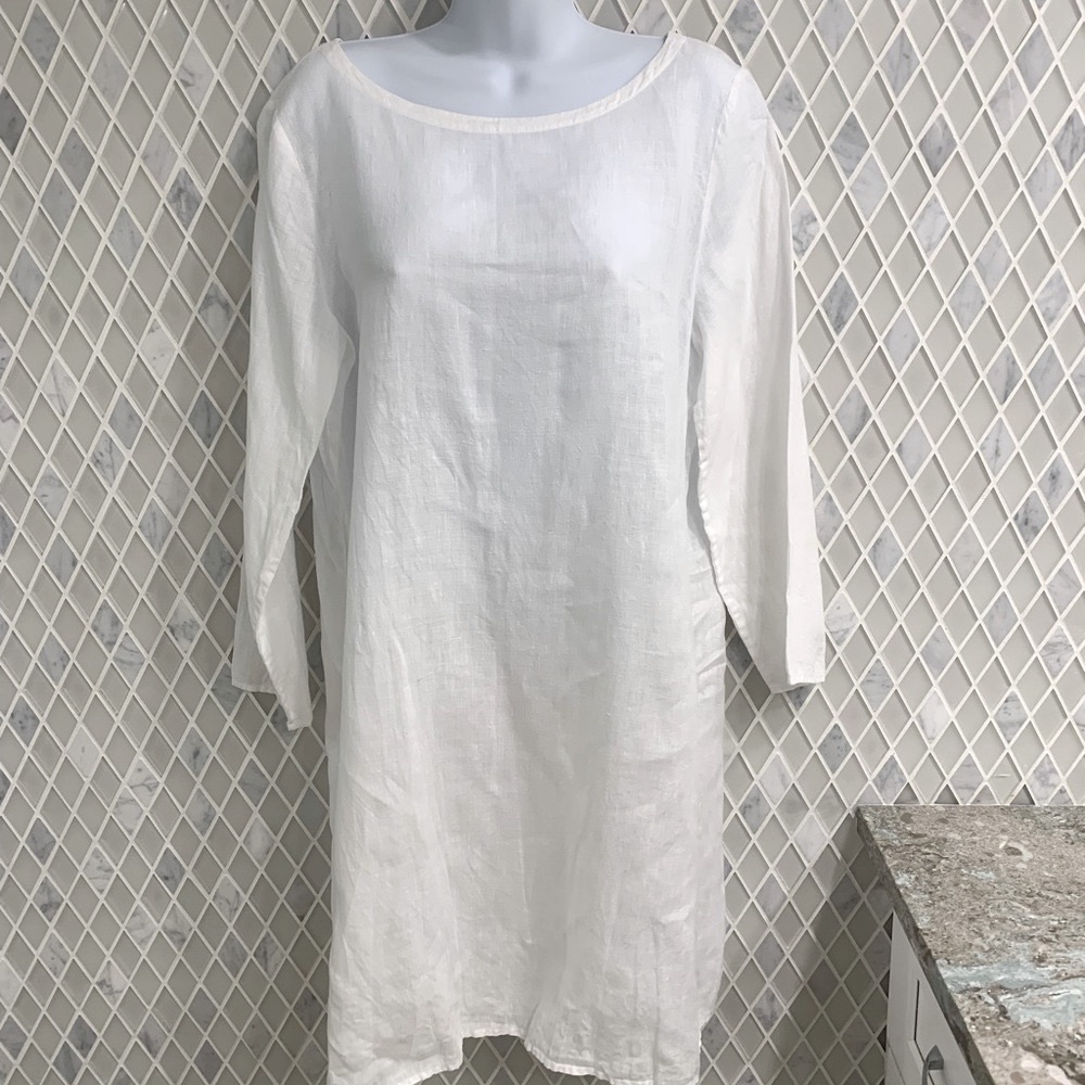Eileen Fisher Fresh White Linen Tunic